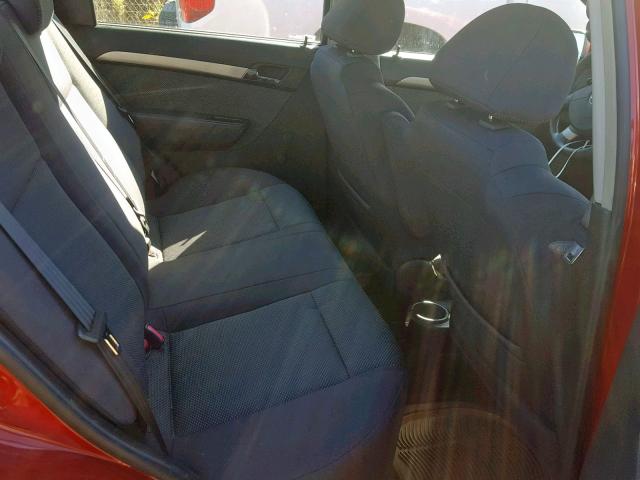 KL1TD56628B066423 - 2008 CHEVROLET AVEO BASE Қызыл фото 6