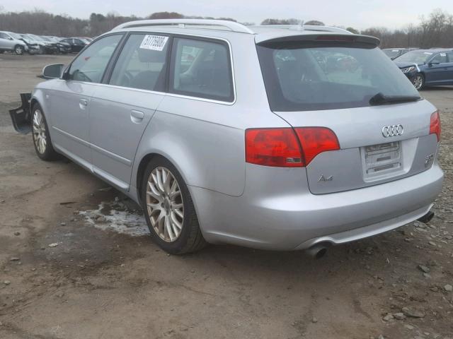 WAUKF78E48A167612 - 2008 AUDI A4 2.0T AV SILVER photo 3