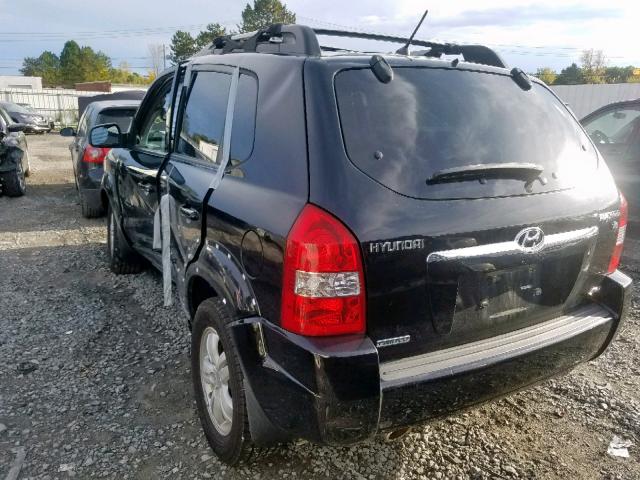 KM8JN72D47U531201 - 2007 HYUNDAI TUCSON SE BLACK photo 3