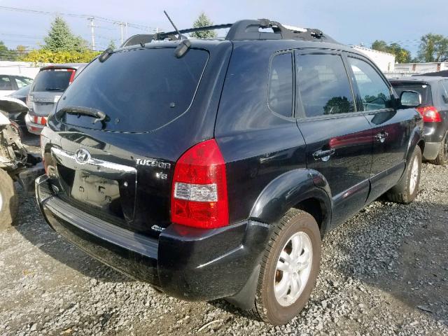 KM8JN72D47U531201 - 2007 HYUNDAI TUCSON SE BLACK photo 4