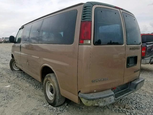 1GNFG15W2Y1103295 - 2000 CHEVROLET EXPRESS G1 BEIGE photo 3