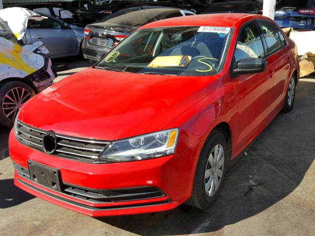 3VW2K7AJ2FM314321 - 2015 VOLKSWAGEN JETTA BASE RED photo 2