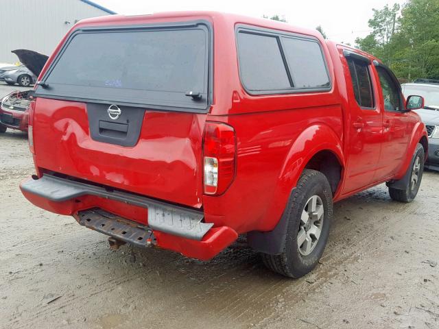 1N6AD07W59C408408 - 2009 NISSAN FRONTIER C RED photo 4