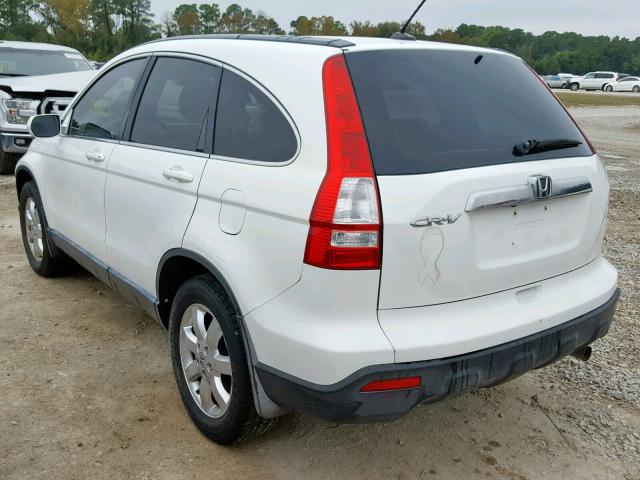 JHLRE38758C021175 - 2008 HONDA CR-V EXL WHITE photo 3