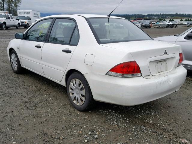 JA3AJ26E46U023460 - 2006 MITSUBISHI LANCER ES WHITE photo 3