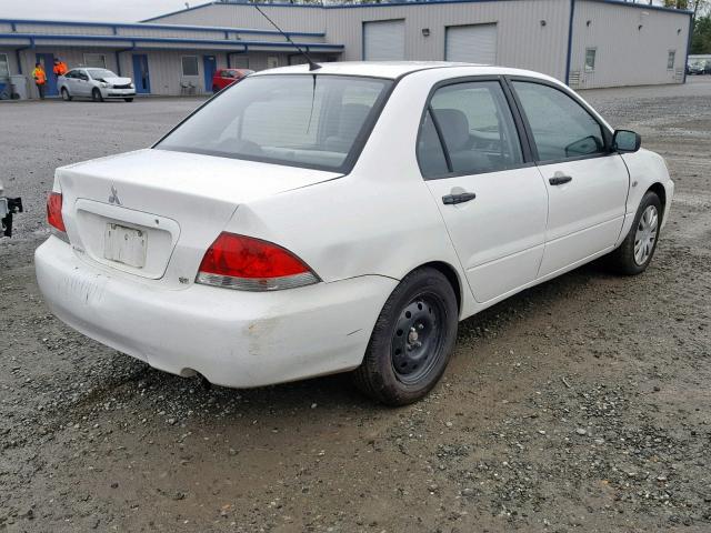 JA3AJ26E46U023460 - 2006 MITSUBISHI LANCER ES WHITE photo 4