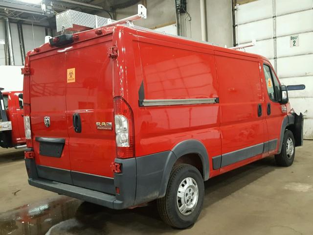 3C6TRVAG1GE105568 - 2016 RAM PROMASTER 红色 照片 4
