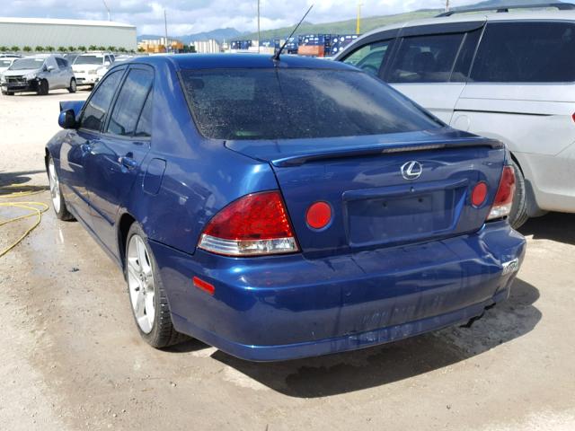 JTHBD192130067068 - 2003 LEXUS IS 300 BLUE photo 3