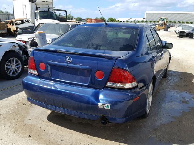 JTHBD192130067068 - 2003 LEXUS IS 300 BLUE photo 4