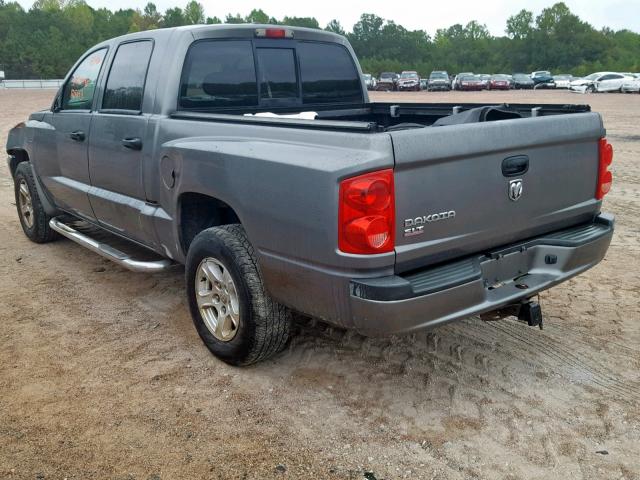 1D7HE48K37S250550 - 2007 DODGE DAKOTA QUA GRAY photo 3