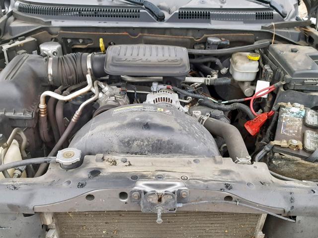 1D7HE48K37S250550 - 2007 DODGE DAKOTA QUA GRAY photo 7