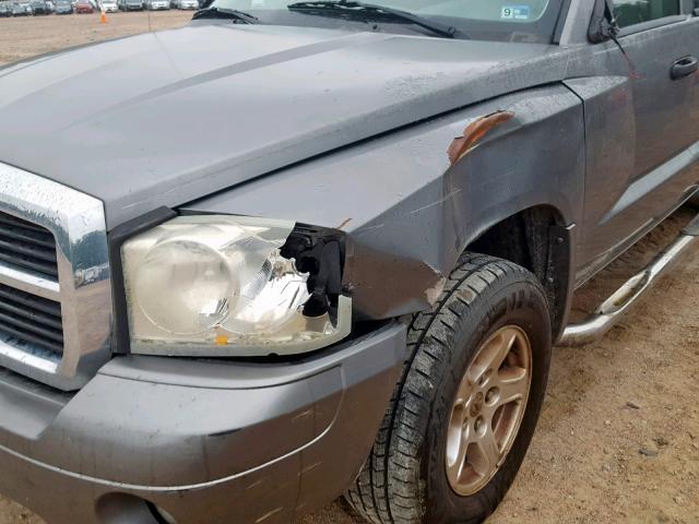 1D7HE48K37S250550 - 2007 DODGE DAKOTA QUA GRAY photo 9