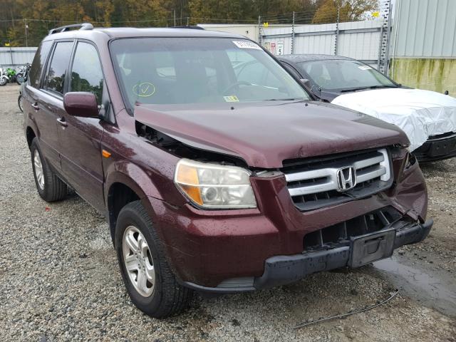 5FNYF18238B020317 - 2008 HONDA PILOT VP MAROON photo 1