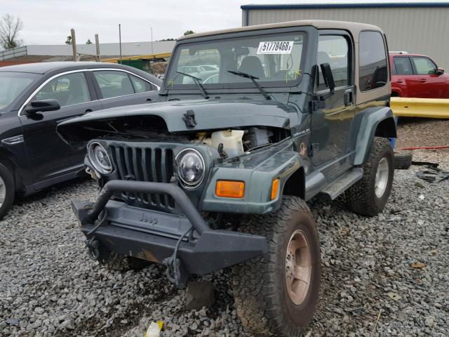 1J4FA59S62P763251 - 2002 JEEP WRANGLER / GREEN photo 2