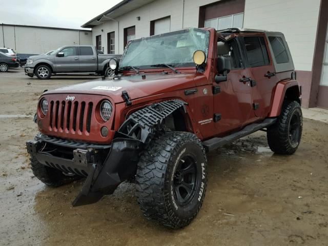 1J4GA59167L100806 - 2007 JEEP WRANGLER S BURGUNDY photo 2