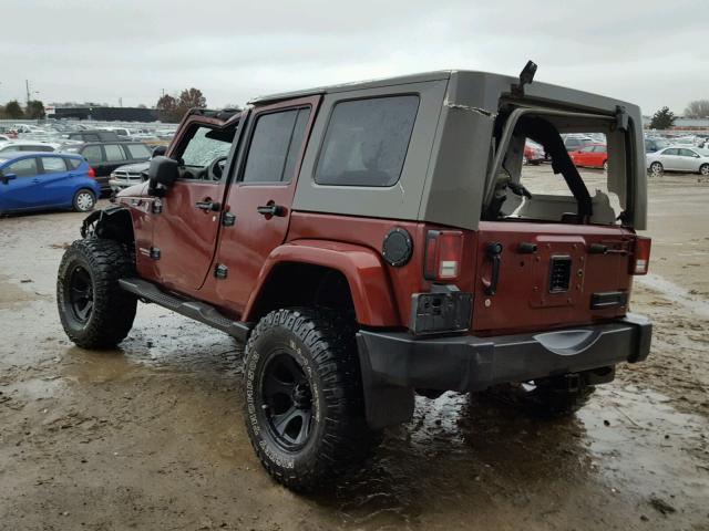 1J4GA59167L100806 - 2007 JEEP WRANGLER S BURGUNDY photo 3