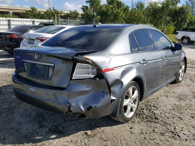 19UUA66274A074902 - 2004 ACURA TL CHARCOAL photo 4