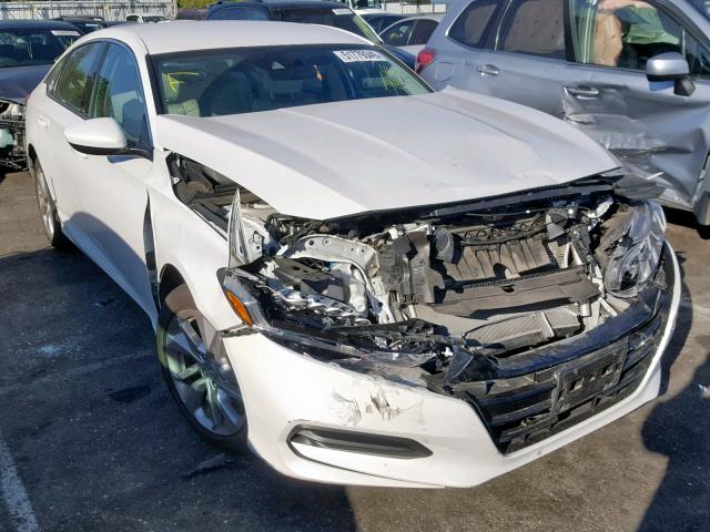 1HGCV1F12JA256075 - 2018 HONDA ACCORD LX WHITE photo 1