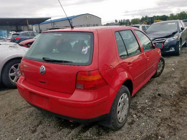 9BWFL61J454032709 - 2005 VOLKSWAGEN GOLF GL RED photo 4