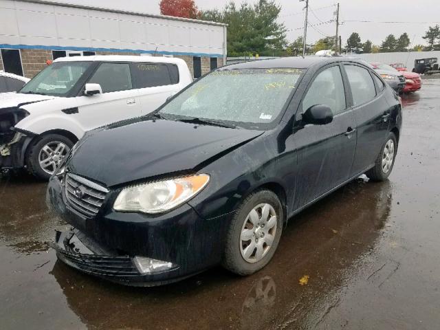 KMHDU46D37U026680 - 2007 HYUNDAI ELANTRA GL BLACK photo 2