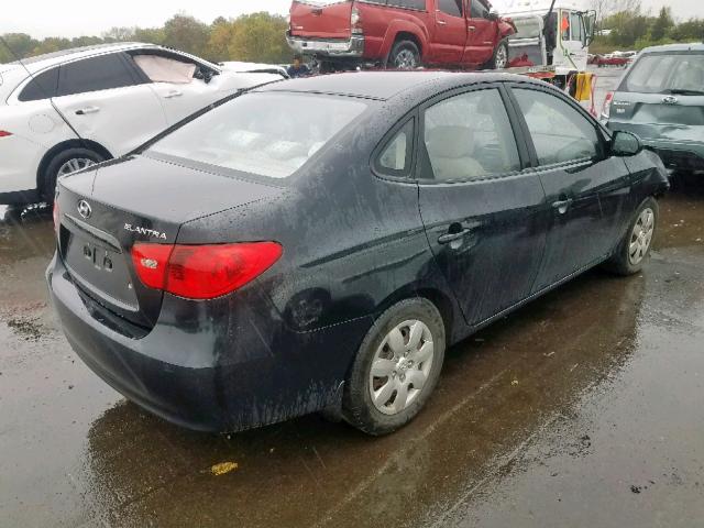 KMHDU46D37U026680 - 2007 HYUNDAI ELANTRA GL BLACK photo 4