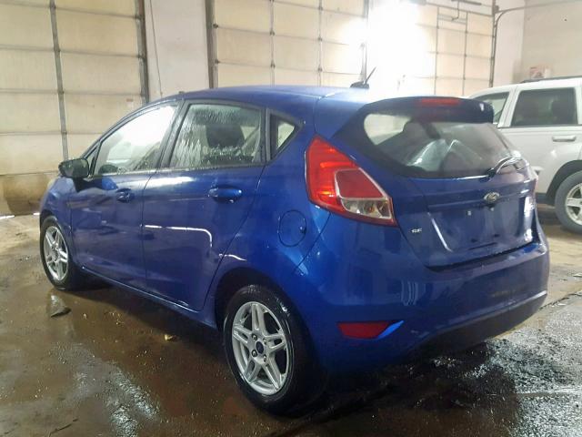 3FADP4EJ4KM142945 - 2019 FORD FIESTA SE BLUE photo 3