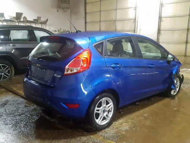 3FADP4EJ4KM142945 - 2019 FORD FIESTA SE BLUE photo 4