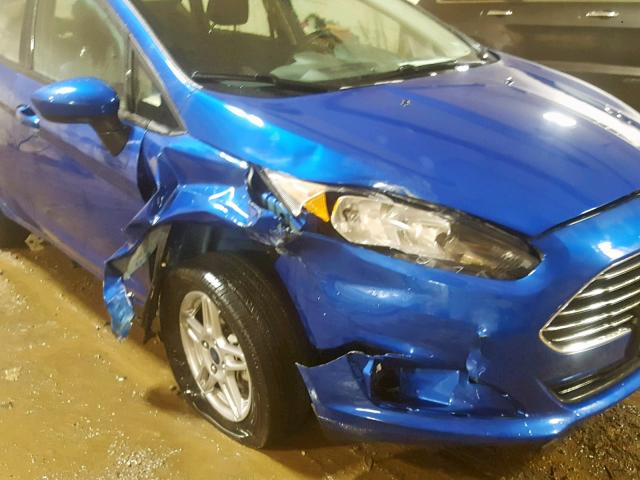 3FADP4EJ4KM142945 - 2019 FORD FIESTA SE BLUE photo 9