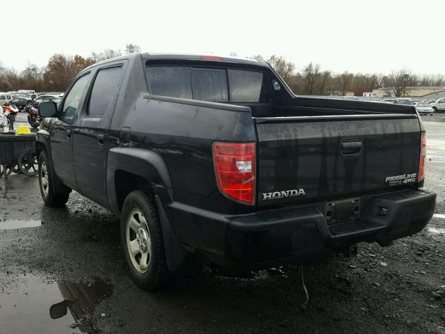 5FPYK1F27BB006031 - 2011 HONDA RIDGELINE BLACK photo 3