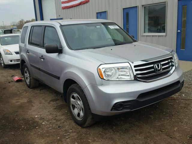 5FNYF3H26DB037859 - 2013 HONDA PILOT LX SILVER photo 1