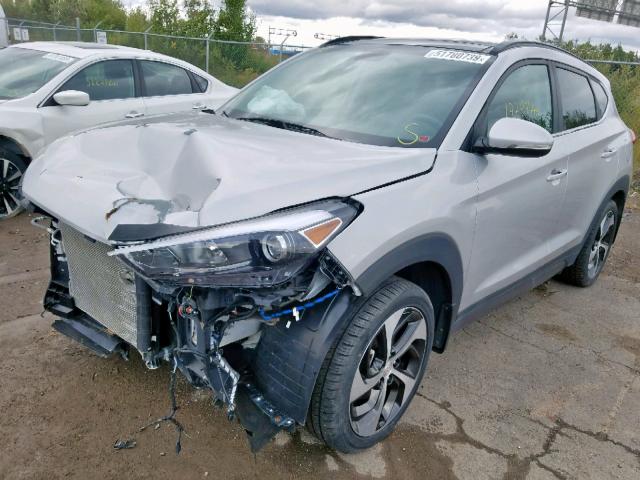 KM8J3CA27GU217346 - 2016 HYUNDAI TUCSON LIM SILVER photo 2