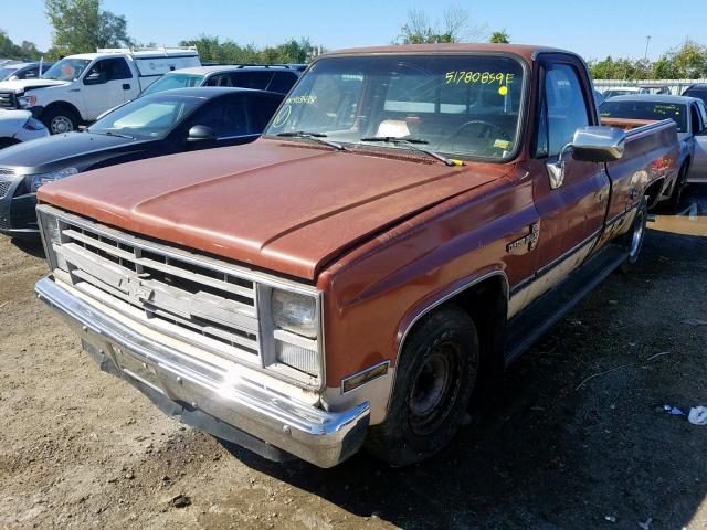 1GCDR14H0HF403434 - 1987 CHEVROLET R10 GOLD photo 2