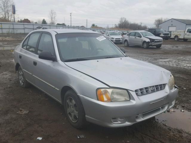 KMHCG45C12U373526 - 2002 HYUNDAI ACCENT GL SILVER photo 1