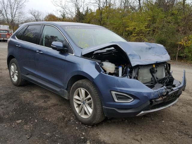 2FMPK4J98JBB02381 - 2018 FORD EDGE SEL BLUE photo 1