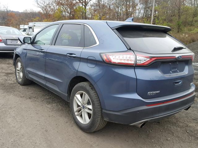 2FMPK4J98JBB02381 - 2018 FORD EDGE SEL BLUE photo 3