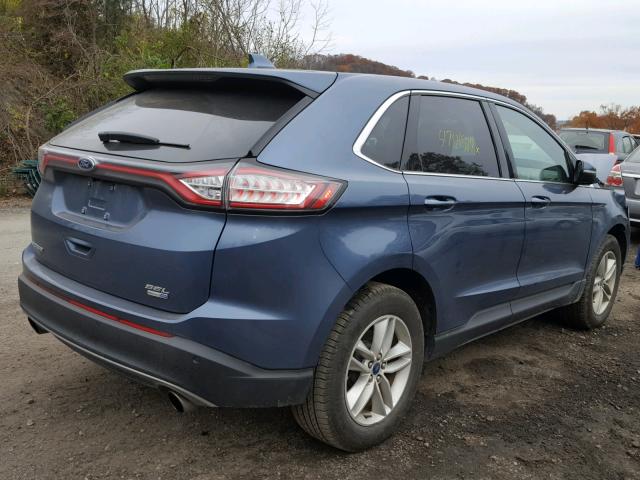 2FMPK4J98JBB02381 - 2018 FORD EDGE SEL BLUE photo 4