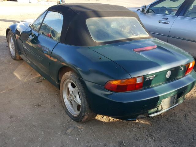 4USCH7328VLE02914 - 1997 BMW Z3 1.9 GREEN photo 3