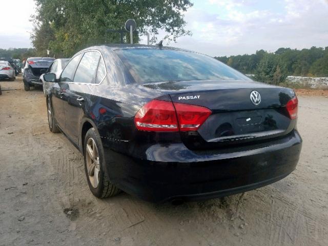 1VWBS7A30EC055247 - 2014 VOLKSWAGEN PASSAT SE BLACK photo 3