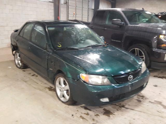 JM1BJ226721617086 - 2002 MAZDA PROTEGE DX GREEN photo 1