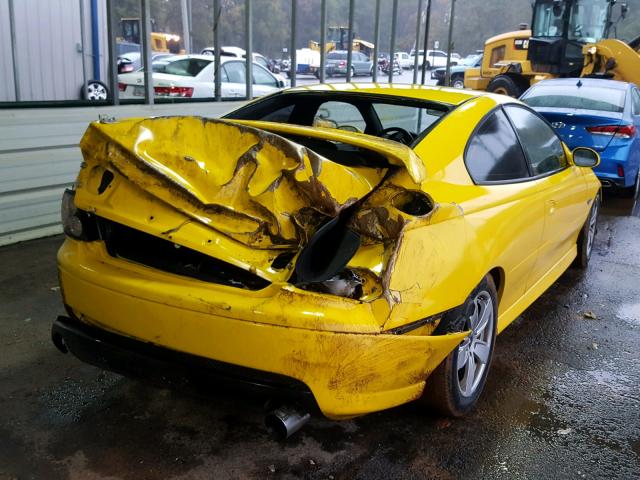 6G2VX12UX5L372062 - 2005 PONTIAC GTO YELLOW photo 4