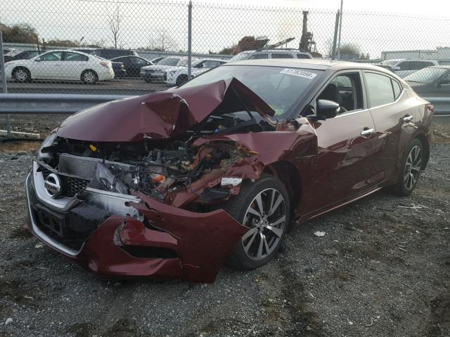 1N4AA6AP1HC368199 - 2017 NISSAN MAXIMA 3.5 RED photo 2