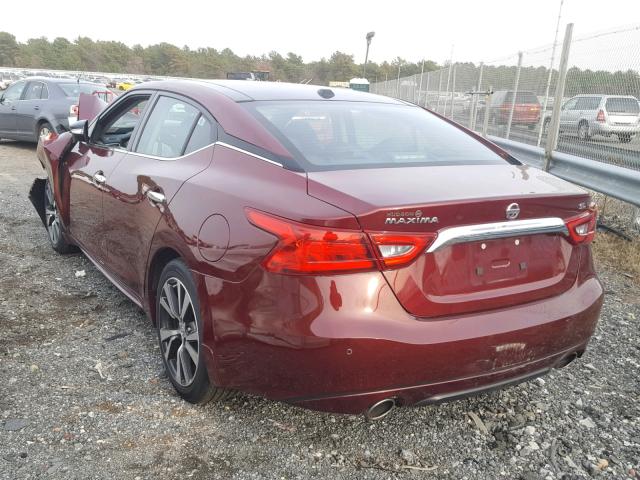 1N4AA6AP1HC368199 - 2017 NISSAN MAXIMA 3.5 RED photo 3