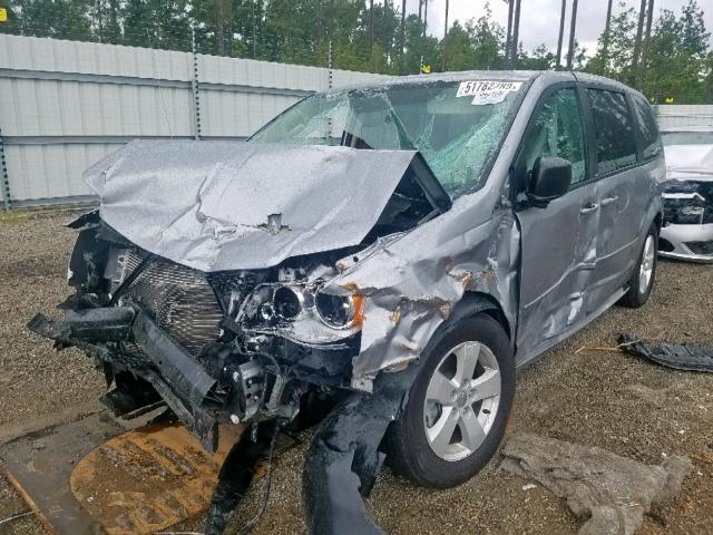 2C4RDGBG0DR788370 - 2013 DODGE GRAND CARA SILVER photo 2