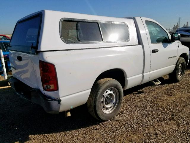 1D7HA16K24J173653 - 2004 DODGE RAM 1500 S WHITE photo 4