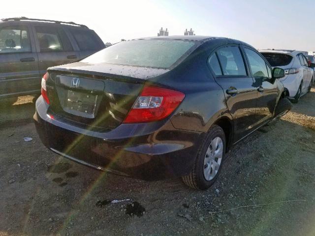 19XFB2F5XCE384769 - 2012 HONDA CIVIC LX BLACK photo 4