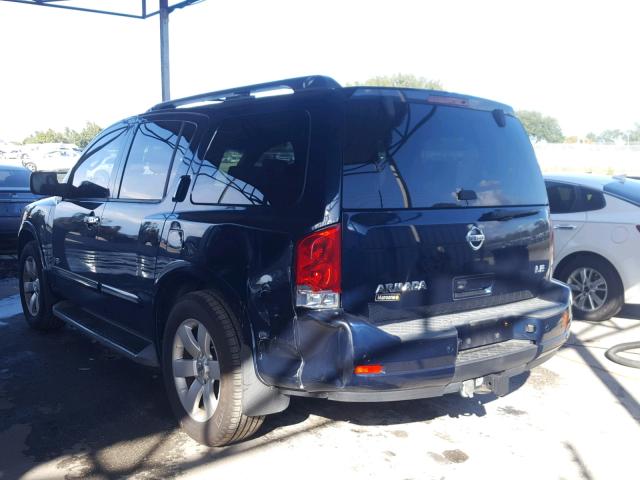 5N1BA08D78N600926 - 2008 NISSAN ARMADA SE BLUE photo 3