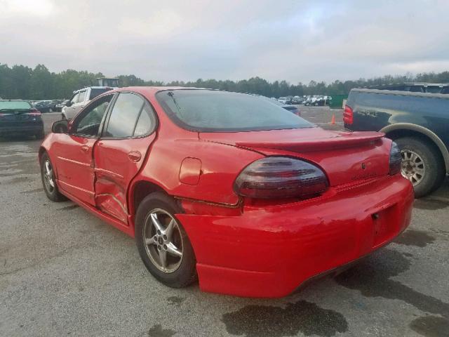 1G2WP52KX2F201684 - 2002 PONTIAC GRAND PRIX RED photo 3