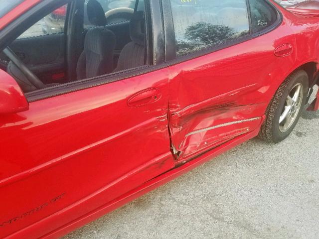 1G2WP52KX2F201684 - 2002 PONTIAC GRAND PRIX RED photo 9