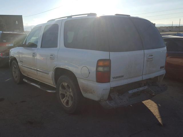 1GKEK13V23R179742 - 2003 GMC YUKON WHITE photo 3