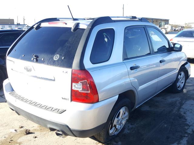 KNDJF723697612193 - 2009 KIA SPORTAGE L SILVER photo 4